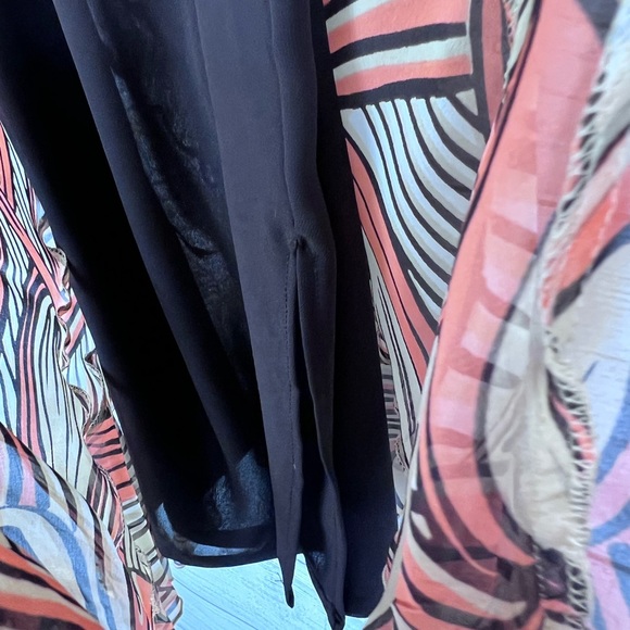 NWT Dana Buchman Abstract Leaf Midi Ruffle Hem Lined Silk Skirt Size 10 💗 - Picture 5 of 6